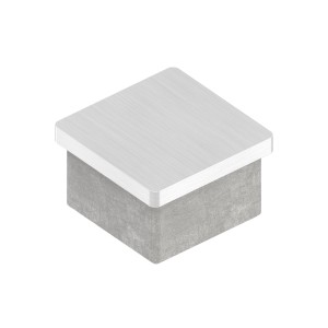Tappo per tubo 50x50x2 mm AISI 316 lucido