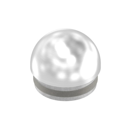 Terminale semisferico per tubo Ø42,4 mm AISI 316 sat.