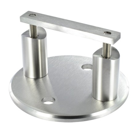 Piastra di ancoraggio rotonda H48mm per tubo d. 42,4mm aisi 316