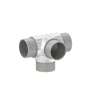Raccordo a 4 vie per tubo 33,7x2 mm AISI 304 sat.