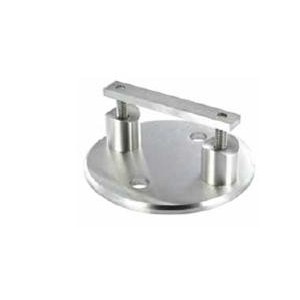 Piastra di ancoraggio rotonda H28mm per tubo d. 48,3mm aisi 304