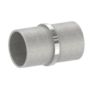 Raccordo diritto con anello Ø42,4x2 mm AISI 316 lucido