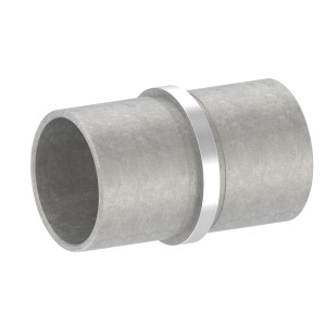 Raccordo diritto con anello Ø60,3x2 mm AISI 304 sat.