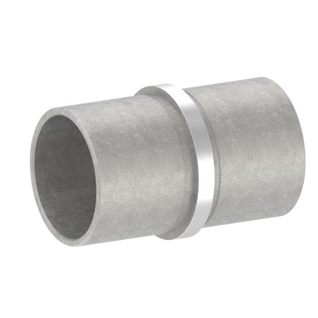 Raccordo diritto con anello Ø60,3x2 mm AISI 304 sat.