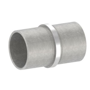 Raccordo diritto con anello Ø60,3x2 mm AISI 304 sat.