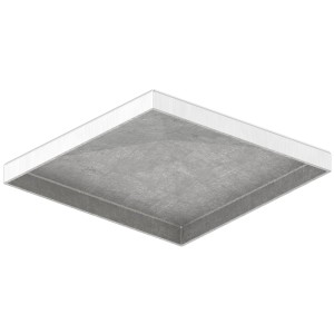 Terminale a piramide 100x100 mm AISI 304 satinato
