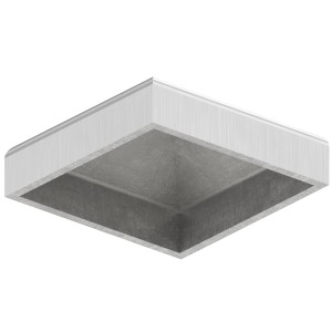 Terminale a piramide 150x150 mm in AISI 304 satinato