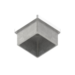 Tappo per tubo 40x40x3 mm con filetto M8 AISI 304