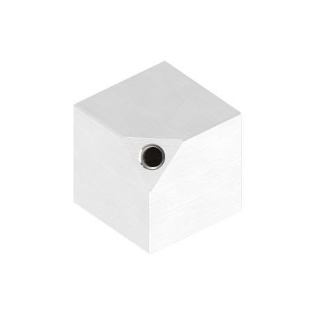 Dado 80x80 mm filetto M8 in AISI 304 satinato