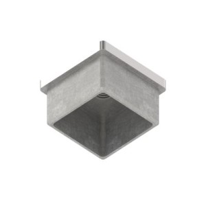 Tappo per tubo 40x40x2 mm con filetto M8 AISI 316