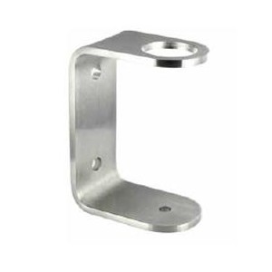 Piastra di ancoraggio laterale con un foro per tubo d. 48,3mm aisi 304
