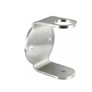 Piastra di ancoraggio laterale con un foro per tubo d. 48,3mm aisi 304