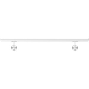 Corrimano 42,4 mm con 2 supporti per corrimano tappato (IN105-321)
