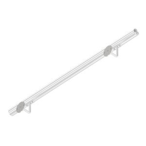 Corrimano 42,4 mm con 2 supporti per corrimano tappato (IN105-321)