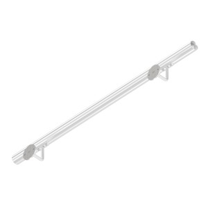 Corrimano 42,4 mm con 2 supporti per corrimano tappato (IN105-321)