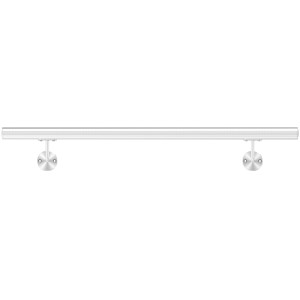 Corrimano 42,4 mm con 2 supporti per corrimano tappato (IN105-321)