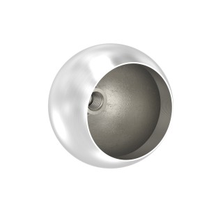 Terminale sferico Ø55 per tubo 42,4 mm AISI 316 sat.