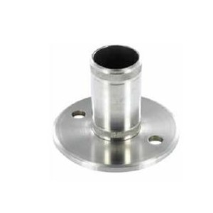 Piastra di ancoraggio a pavimento per tubo d. 48,3x2mm aisi 304