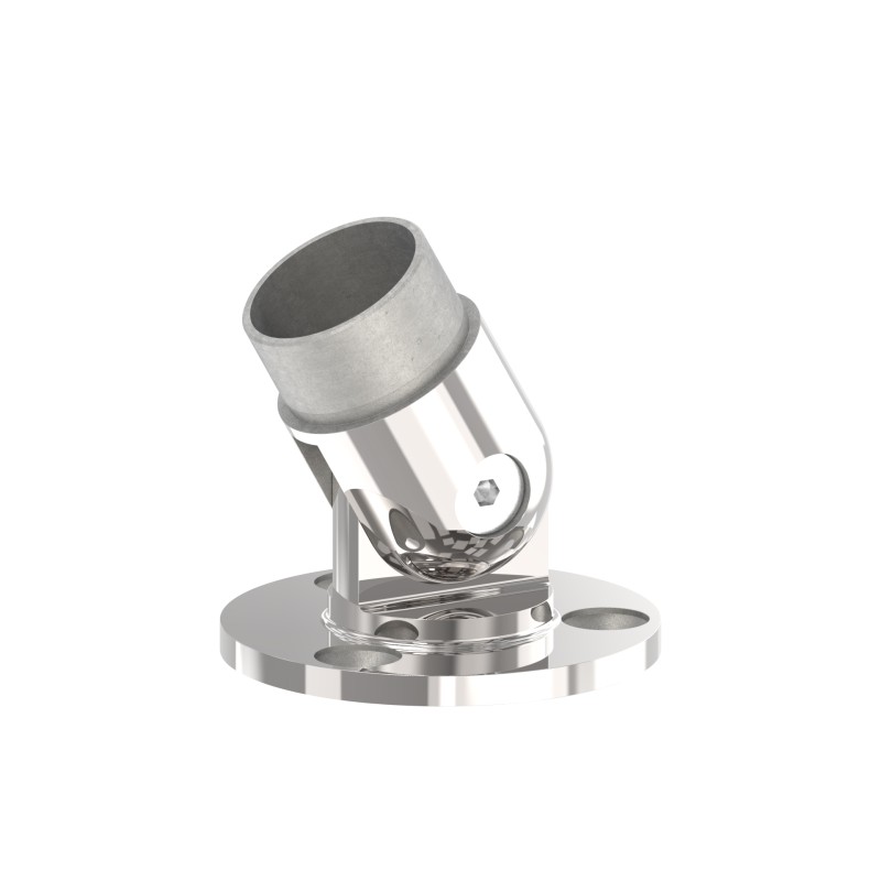 Raccordo per tubo 42,4x2 mm snodabile AISI 316 lucido