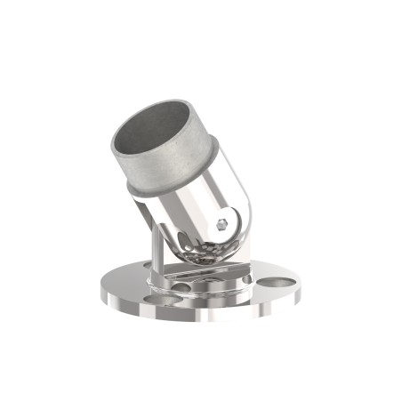 Raccordo per tubo 42,4x2 mm snodabile AISI 316 lucido