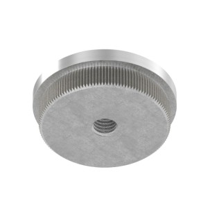 Terminale piatto pieno tubo 33,7x2 mm M8 AISI 304