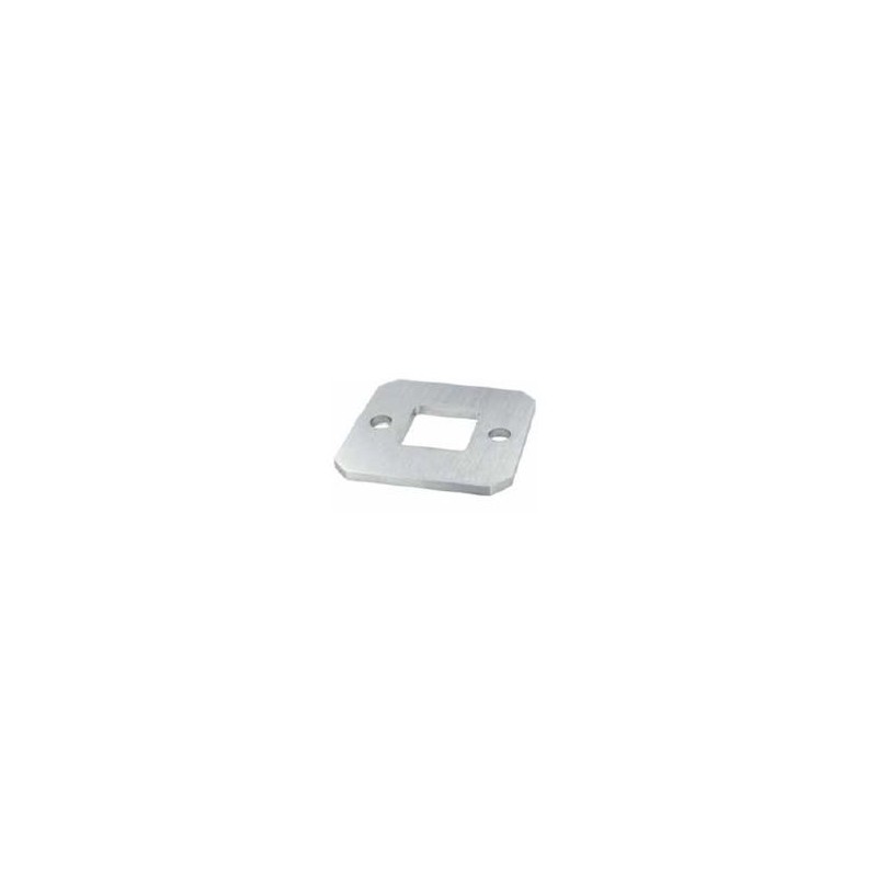 Piastra di ancoraggio tagliata a laser per tubo quadro 40x40x2mm aisi 304