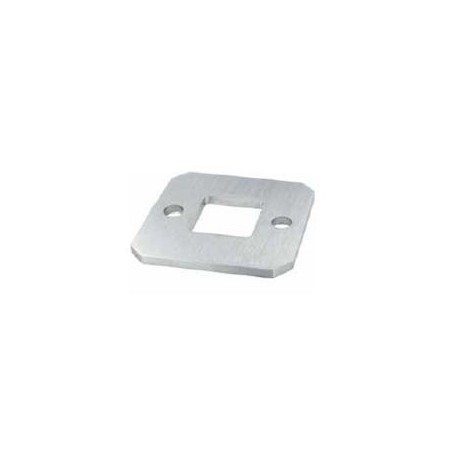Piastra di ancoraggio tagliata a laser per tubo quadro 40x40x2mm aisi 304