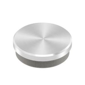 Terminale piatto pieno per tubo Ø33,7 mm AISI 304 sat.