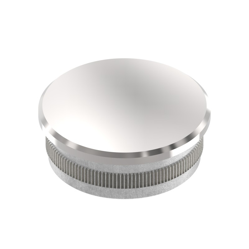 Terminale piatto per tubo Ø42,4x2 mm AISI 316 lucido