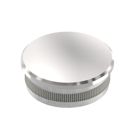 Terminale piatto per tubo Ø42,4x2 mm AISI 316 lucido