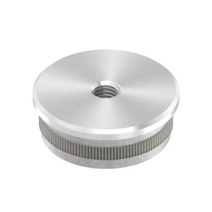 Terminale piatto tubo 48,3x2 mm M8 AISI 316 sat.
