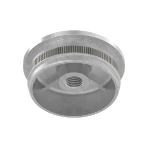 Terminale piatto tubo 48,3x2 mm M8 AISI 316 sat.