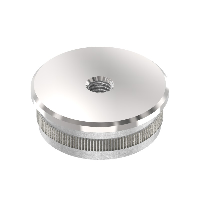 Terminale piatto per tubo Ø42,4 mm AISI 316 lucido