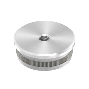 Terminale piatto tubo Ø33,7x2 mm M8 AISI 316 sat.