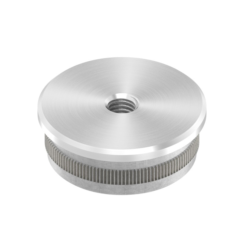 Terminale piatto tubo Ø33,7x2 mm M8 AISI 316 sat.