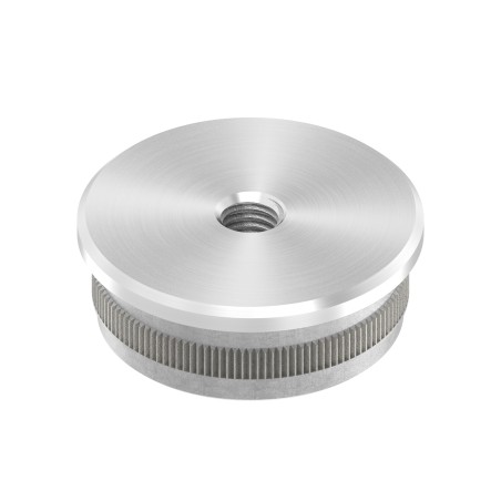 Terminale piatto tubo Ø33,7x2 mm M8 AISI 316 sat.