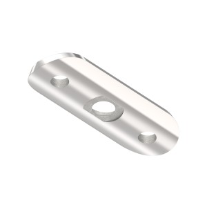 Piastra di collegamento tubo Ø42,4 mm AISI 316 lucido