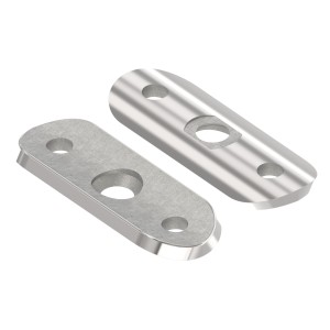 Piastra di collegamento tubo Ø42,4 mm AISI 316 lucido