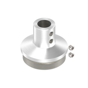 Terminale per tubo Ø42,4x2 mm con foro perno AISI 304