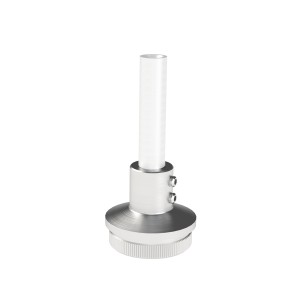 Terminale per tubo Ø42,4x2 mm con foro perno AISI 304