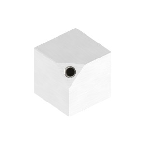 Dado 40x40 mm filetto M8 in AISI 304 satinato