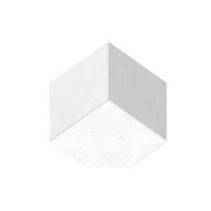 Dado 40x40 mm filetto M8 in AISI 304 satinato