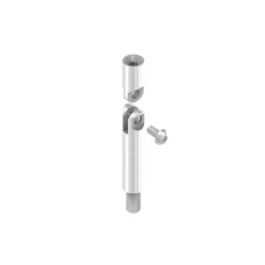 Perno per sostegno snodabile Ø12x68 mm AISI 304 sat.