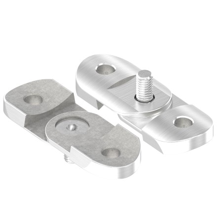 Piastra di collegamento snodabile Ø42,4 mm AISI 304