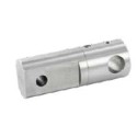 Supporto per tondino d. 10,2mm per montante doppio piatto AISI 304
