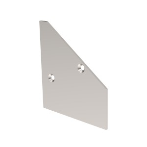 Tappo pensilina DX Tipo ID in alluminio effetto inox