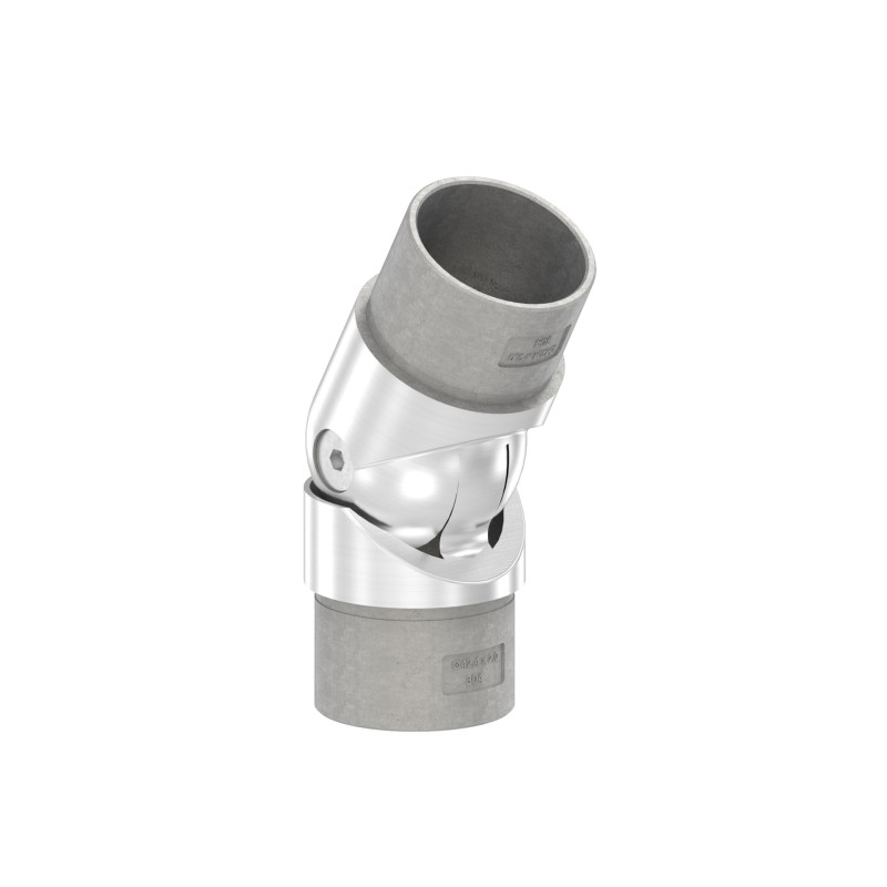 Raccordo tubo 42,4x2 mm passaggio cavo AISI 304 sat.