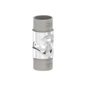 Raccordo tubo 42,4x2 mm passaggio cavo AISI 304 sat.