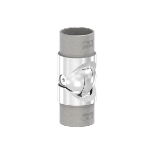 Raccordo tubo 42,4x2 mm passaggio cavo AISI 304 sat.