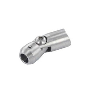 Supporto per tondino d. 12,2mm snodato per tubo d. 33,7mm aisi 304